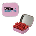 Small Pink Mint Tin Filled w/ Cinnamon Red Hots